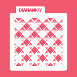 Estêncil Diananicy Nº 66 - Stencil Xadrez modelo 2