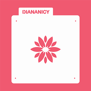 Estêncil Diananicy Nº 280 - Stencil Flor Linda