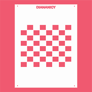 Estêncil Diananicy Nº 303 - Stencil Jogo de Xadrez Tabuleiro