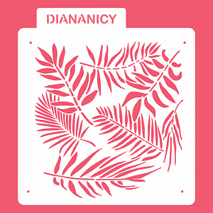 Estêncil Diananicy Nº 304 - Stencil Folhagens
