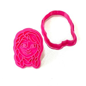Cortador e Marcador Frozen Anna 6cm