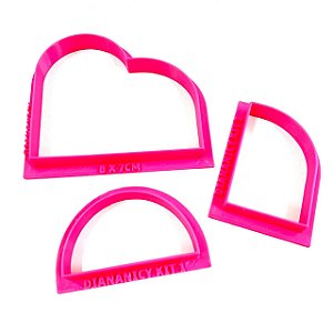Cortador Moldura Arco com Meia Lua Kit 1 - 8x7cm