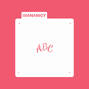 Estêncil Diananicy Nº 305 - Stencil ABC Professor