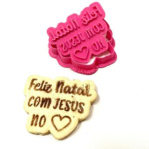 Cortador e Marcador Feliz Natal com Jesus no Coração - D240042