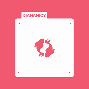 Estêncil Diananicy Nº 306 -  Stencil Peixes