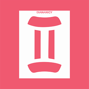 Estêncil Diananicy Nº 311 -  Stencil Gêmeos