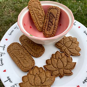 Dupla Cortador e Marcador tipo Lotus Speculoos (flor de lótus)
