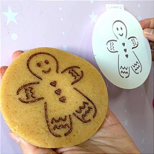 Estêncil Diananicy Nº  386 - Stencil e cortador Redondo Gingerbread