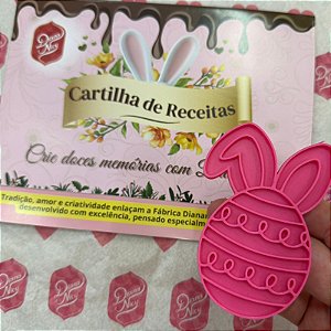 Cortador e Marcador Ovo com Orelhinha - D250373 + CARTILHA DE RECEITAS