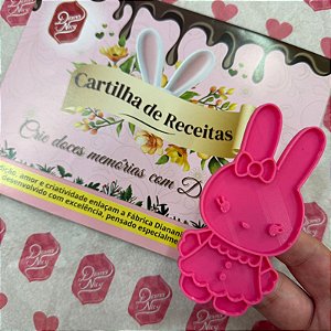 Cortador e Marcador Coelha de Vestido - D250283 + CARTILHA DE RECEITAS