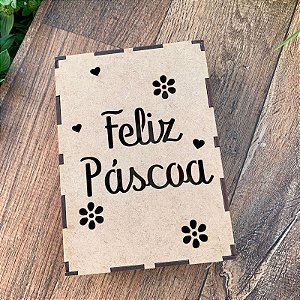 Caixa em MDF Feliz Páscoa