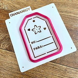 Estêncil Diananicy Nº 380  - Cortador e Stencil De Para Tag
