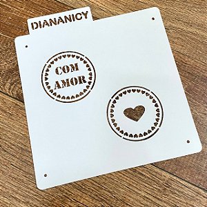 Estêncil Diananicy Nº 358 - Stencil Com Amor