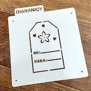 Estêncil Diananicy Nº 359 - Stencil De Para Tag