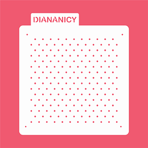 Estêncil Diananicy Nº 376  - Stencil Poá