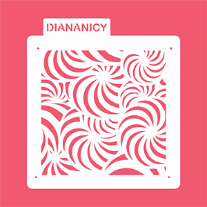 Estêncil Diananicy Nº 375  - Stencil Ondulado Arcos