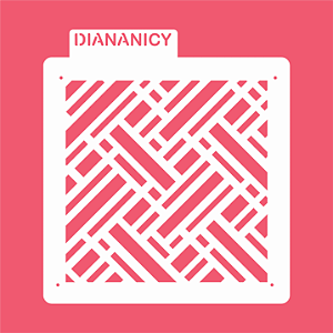 Estêncil Diananicy Nº 372  - Stencil Textura Retangulos