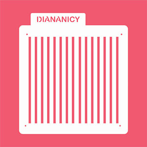 Estêncil Diananicy Nº 365  - Stencil Listras Vertical