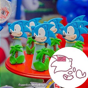 Cortador Sonic 5cm - Personagem Sonic