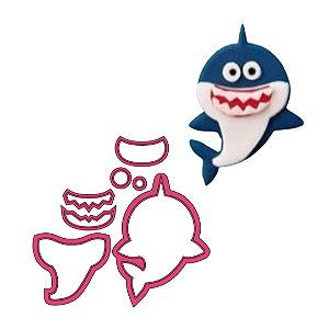 Cortador Tubarão Baby Shark 5cm
