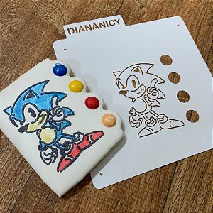 Estêncil Diananicy Nº 466 - Stencil Pintura Sonic Corpinho