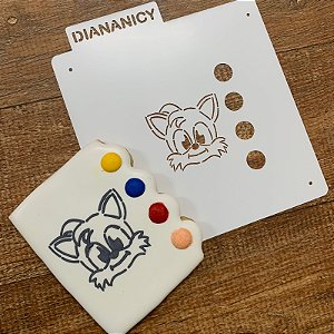 Estêncil Diananicy Nº 468 - Stencil Pintura Tails