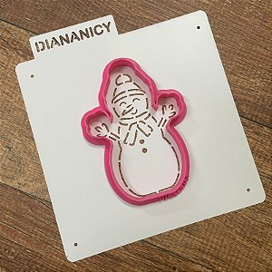 Estêncil Diananicy Nº 411  - Cortador e Stencil Boneco de Neve