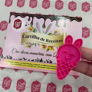 Cortador e Marcador Coelho Sorvetinho - D250034 + CARTILHA DE RECEITAS