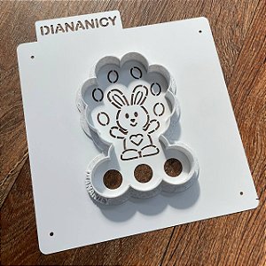 Estêncil Diananicy Nº 461 - Stencil e Cortador Pintura Coelho Malabarista