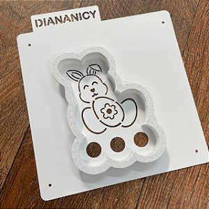 Estêncil Diananicy Nº 460 - Stencil e Cortador Pintura Coelho Ovos