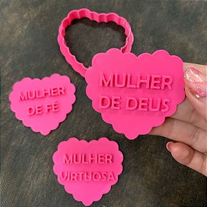 Kit Cortador e Marcador Coração Mulher
