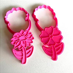 Dupla Cortador e Marcador Flor Caule