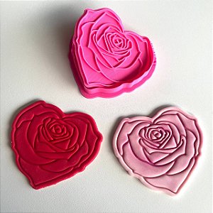 Cortador e Marcador Rosa Coração