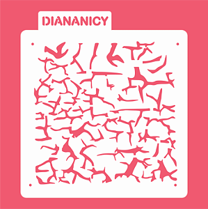 Estêncil Diananicy Nº 287 - Stencil Rachadura Textura