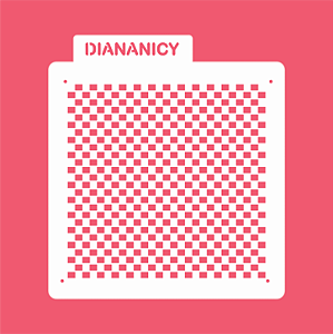 Estêncil Diananicy Nº 385 - Stencil Quadradinho
