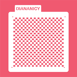 Estêncil Diananicy Nº 414 - Stencil Quadradinho Futebol