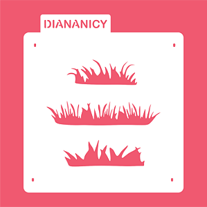 Estêncil Diananicy Nº 412 - Stencil Grama