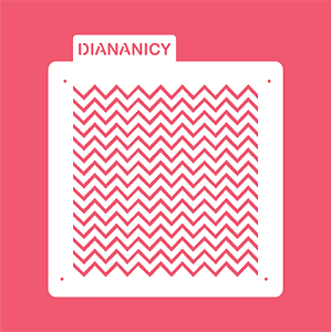 Estêncil Diananicy Nº 424 - Stencil Chevron Textura