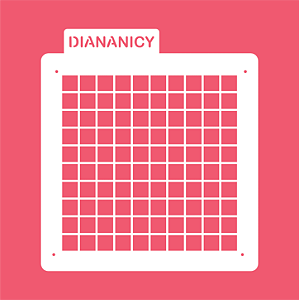Estêncil Diananicy Nº 427 - Stencil Quadrados
