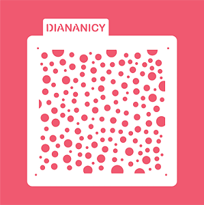 Estêncil Diananicy Nº 431 - Stencil Bolas Bolhas