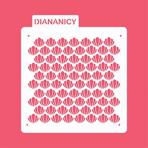 Estêncil Diananicy Nº 437 - Stencil Conchas