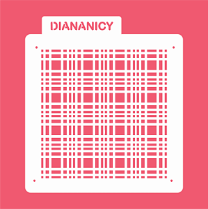 Estêncil Diananicy Nº 453 - Stencil Xadrez Junino