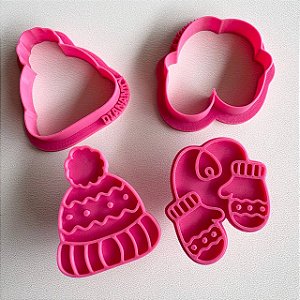 D250120 Cortador e Marcador Mini Gorro e Par de Luvas