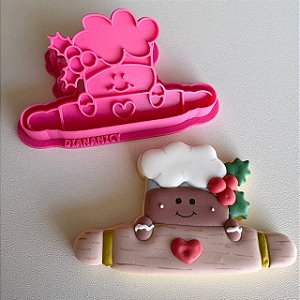 D250126 Cortador e Marcador Gingerbread com Rolo