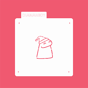 Estêncil Diananicy Nº 490 - Stencil Flork Natalino