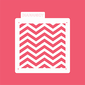 Estêncil Diananicy Nº 494 - Stencil Textura Zigue Zague