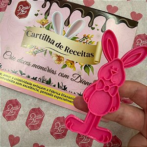 D260004 - Cortador e Marcador Coelho Orelhudo Comprido + CARTILHA DE RECEITAS