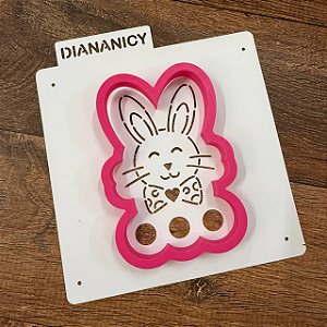 D260013 Cortador Estêncil Coelho Feliz Pintura Nº 534