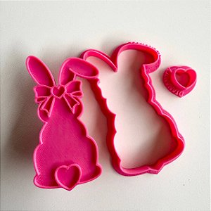 D260043 - Cortador e Marcador Coelha Linda de Laço