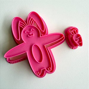 D260048 - Cortador e Marcador Coelho Abraçando Cenourinha